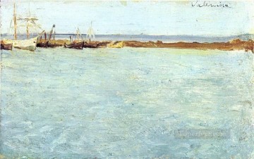パブロ・ピカソ Painting - ポート ビュー バレンシア 1895 水景印象派パブロ ピカソ